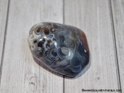 Galet Agate Plume
