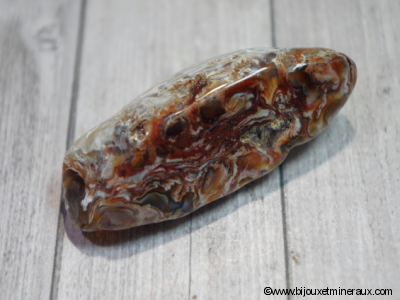 Galet Agate Plume