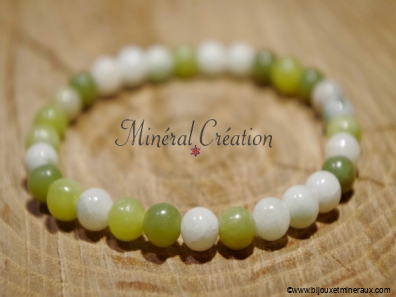Bracelet Jade naturelle perle 6 mm