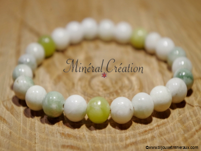 Bracelet Jade naturelle perle 8 mm